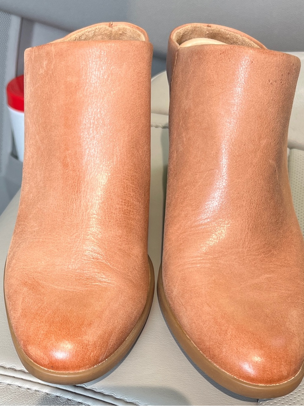 Born Leather Mule Clogs in Light Tan
